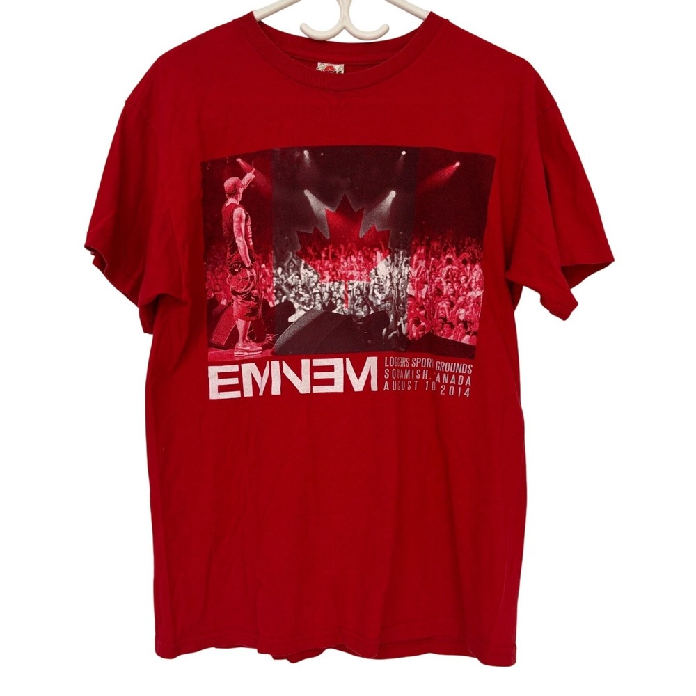 Eminem 2014 Squamish Canada Concert Tour T-Shirt Med Alstyle Red Rap Ultra-Rare